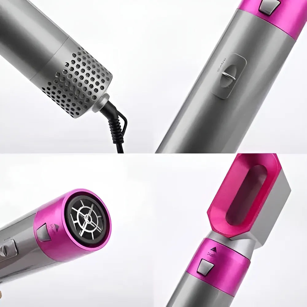 Cepillo Secador 5 en 1 – Voluminizador, Rizador y Alisador