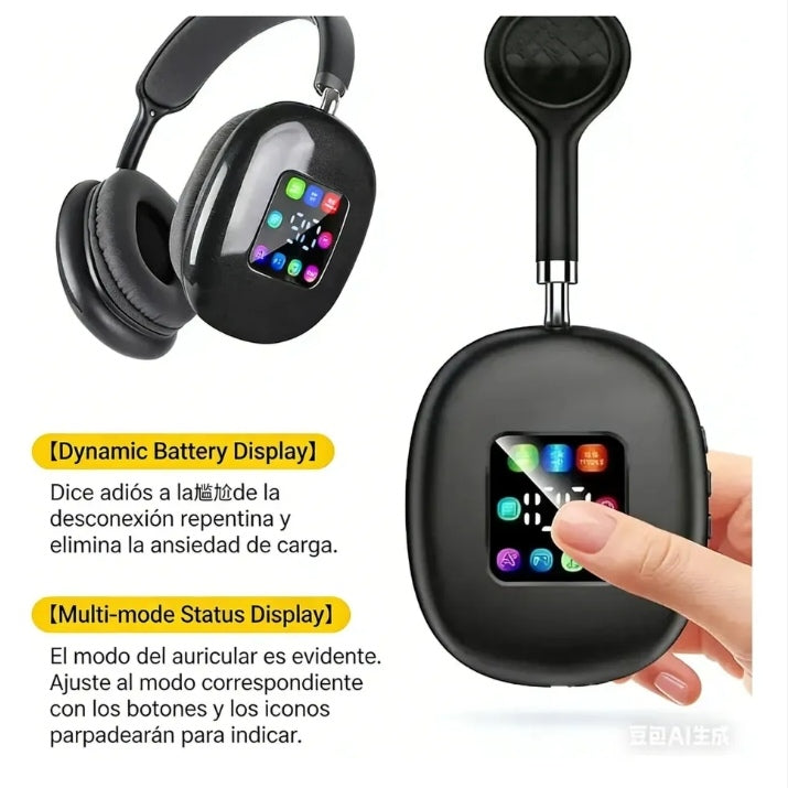 audífonos inalámbricos con pantalla táctil akz max 600